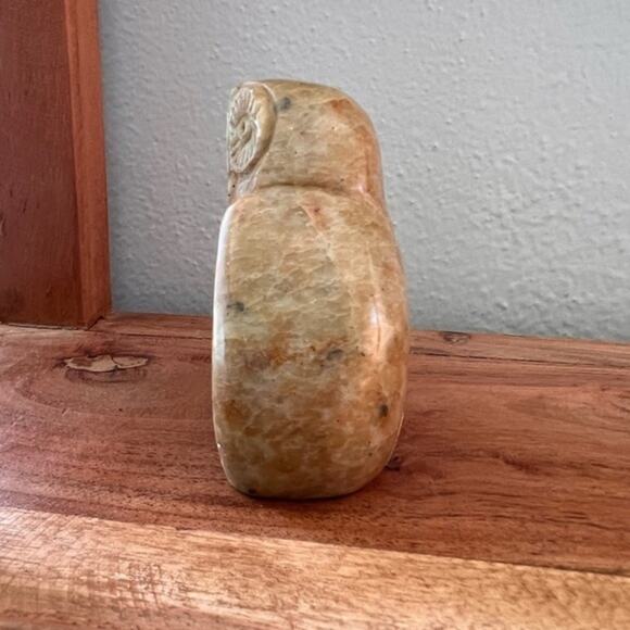 Vintage Soapstone Owl Handcrafted Figure Shelf Decor - Picture 3 of 8